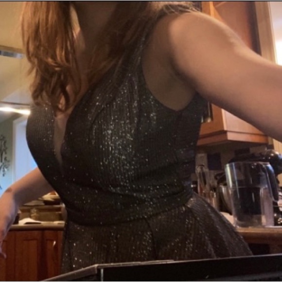 Prom dress: sparkly dark gray - Picture 9 of 11